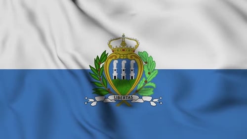 Waving Flag of San Marino Animation