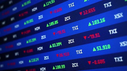 Stock Market or Forex Trading Candlestick Graph