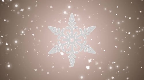 3D-Schneeflocken-Hintergrundschleife V21
