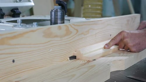 Manufacturing Wood Furniture in Workshop