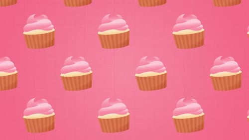 Cup Cake Animation Background