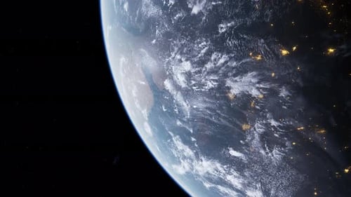 Night View of Earth From Space