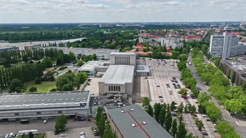 Aerial view of Messe Berlin , Germany
