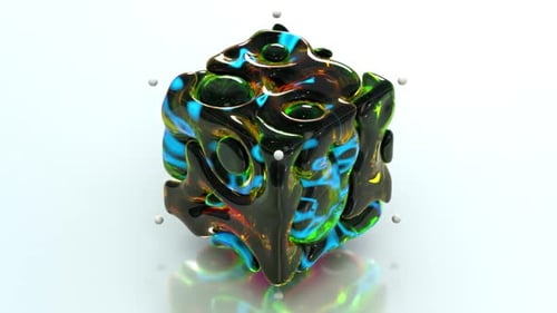 Black Glass Morphing Cube 43