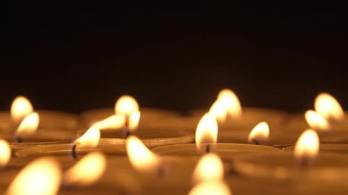 Burning Candles Create Warm Ambiance