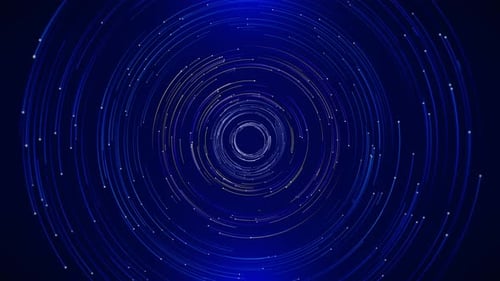 Deep Cyber Waves Lights Digital Art Background Lines Particles Big Data Streams Animation Cyberspace