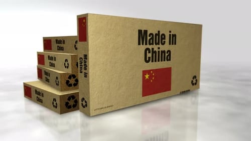 Made in China box 3d object