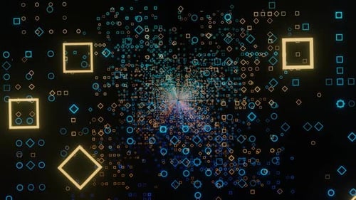 Explosion géométrique abstraite vibrante