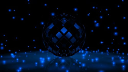 Background with Falling Blue Particles, Unique Design, Figure, Exclusive, 3D Render
