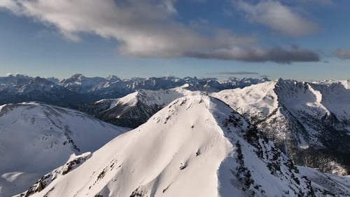 Mountain peak and view towards the Dolomites.
