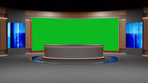 3D Virtual News Studio Ab009 Hintergrundschleife