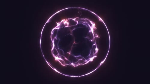 Abstract Glowing Purple Energy Sphere Loop