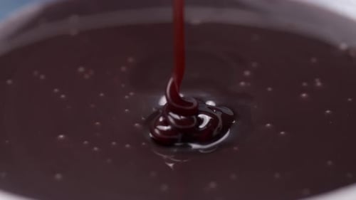 Slow motion shot of poured
