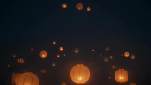 Glowing Vesak Lanterns