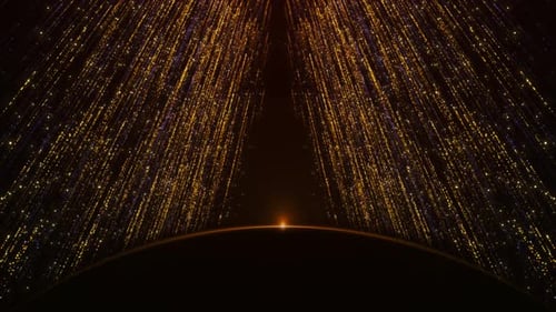 Golden Glitter Particles Falling Awards Event Background