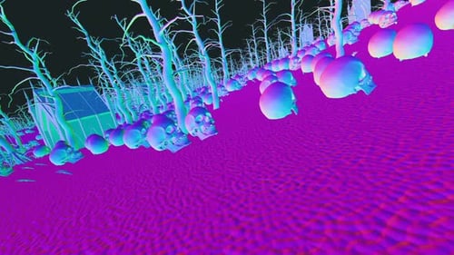 Psychedelic rainbow cemetery