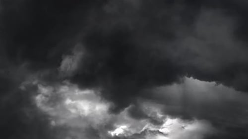 Dark Clouds Swirling in Moody Time-Lapse