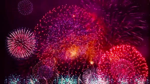Beautiful Celebration Greeting Fireworks Colorful Fireworks Abstract Background Anniversary