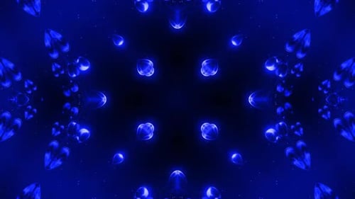 Abstract Blue Passing Lights Background