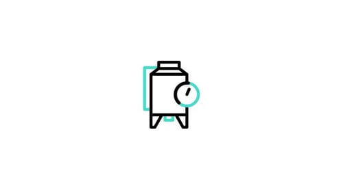 Animated Industrial Tank Icon with Progress Timer