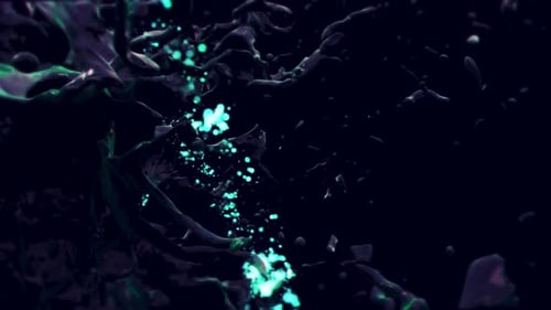 Dynamic Fluid Glitch Particle Loop Background