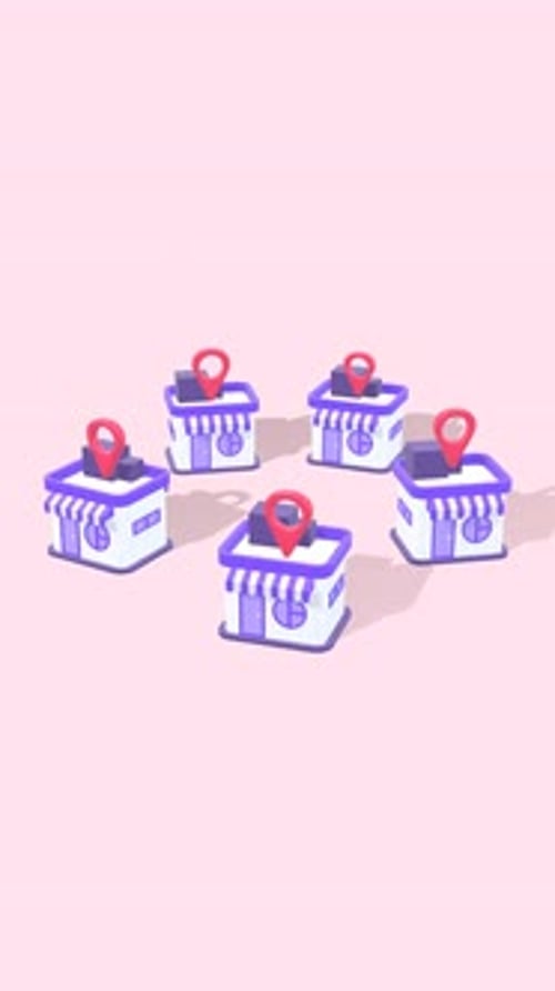 Animated Concept Showing Franchise Business Growth and Expansion in Vertical Video Format.