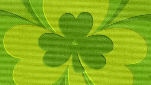 Green Saint Patrick's Day Shamrocks Background