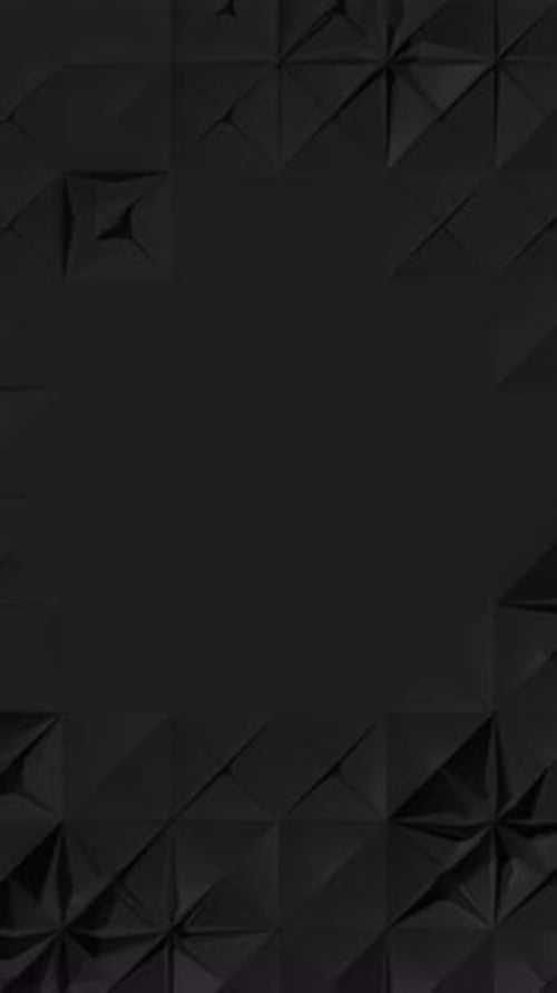 3D Black Abstract Geometrical Kaleidoscope Transformation Loopable Fractal Animation of Surface with