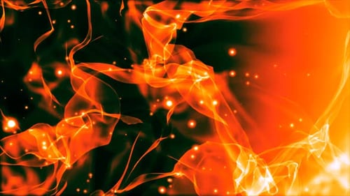 Abstract Fiery Organic Flowing Motion Background