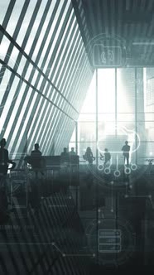 Infographics About Business Process Automation on the Office Background