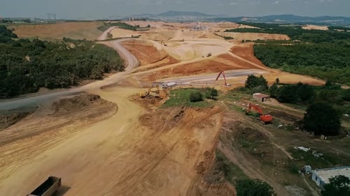 Drone View Of The Construction Site