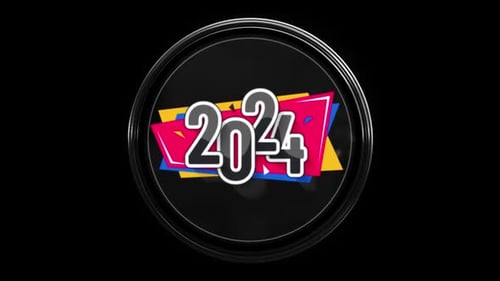 Black Round New Year