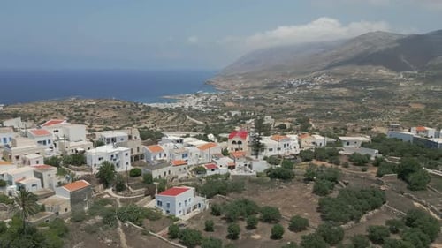 Vues d'Agia Marina sur l'île de Kasos