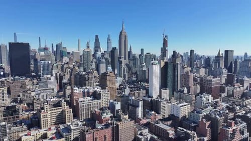 New York Skyline At Manhattan In New York United States.