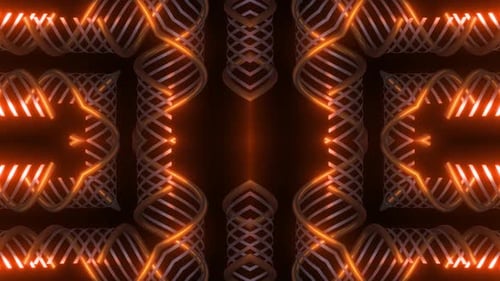 Abstract futuristic animation with glowing neon lines and dynamic movement