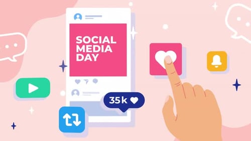 Marketingstrategie für mobile App, soziale Medien, Likes, Daumen hoch, Sterne, Geld