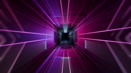 3D render tunnel, infinite loop, multicolored, fantastic background endless