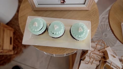 Cupcakes with Blue Frosting for Special Celebration
