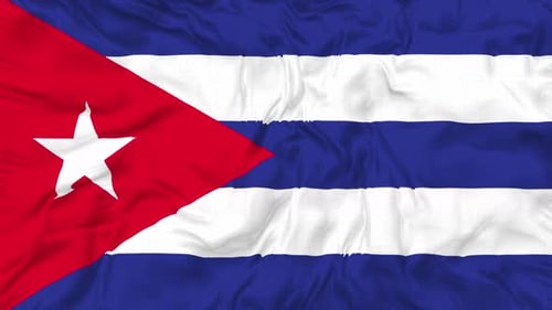 Realistic Waving Cuba National Flag Loop
