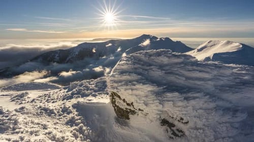 Frozen Alps Mountains