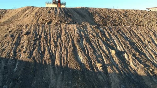 A huge pile of dirt and rocks form the Line Of Lode