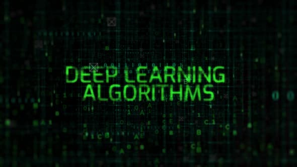 Deep Learning Algorithms Animation On Digital Background, Backgrounds ...