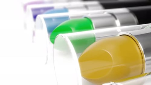 3D Close Up Rainbow Color Lipsticks Able to Loop Endless