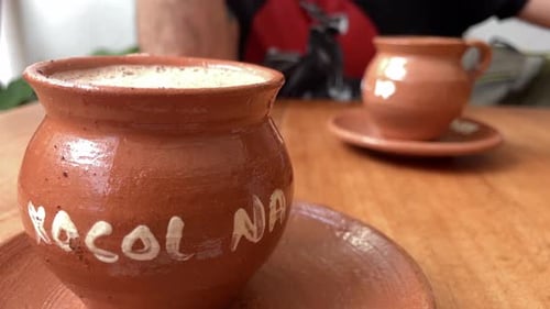 two cups of at bar restaurant