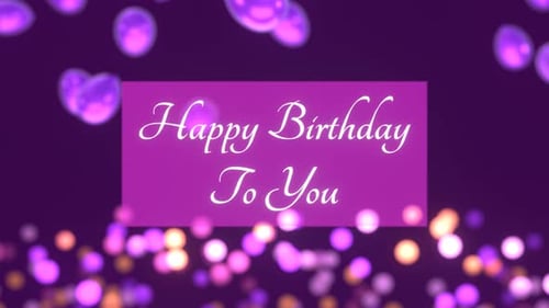 Elegant Happy Birthday Text Reveal With Bokeh