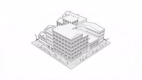 Dibujo de las casas de la manzana que se mueven sin parar