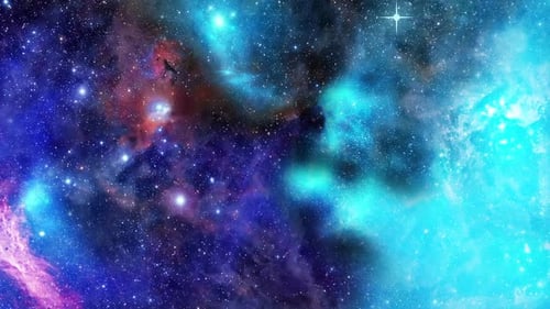 Vivid Cosmic Nebula and Stars Seamless Loop Animation