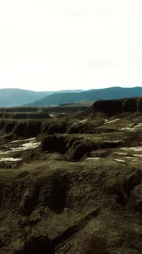 Black Scenery of Lava Fields