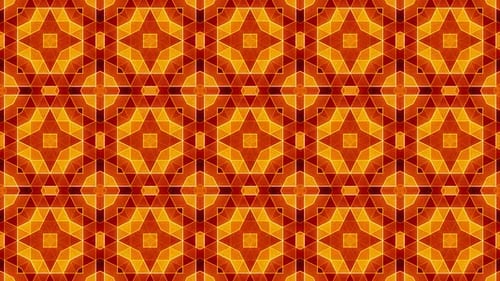 Golden Abstract Mandala Kaleidoscope Loop