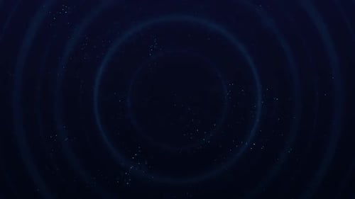 Blue Circle And Glowing Lights Animation Loop